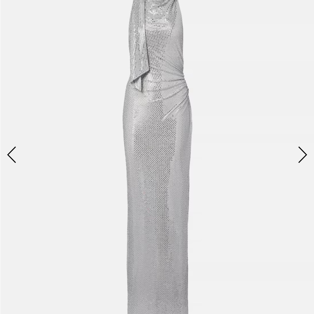 Self Portrait Sequin Halter Gown